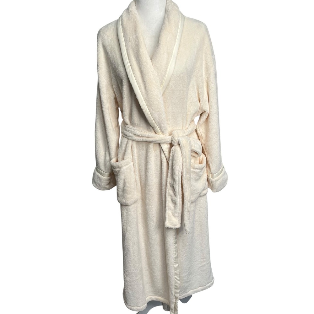 Josie Plush Robe XL Womens Cream Soft Cozy‎ Lounge Spa Bath Sleepwear